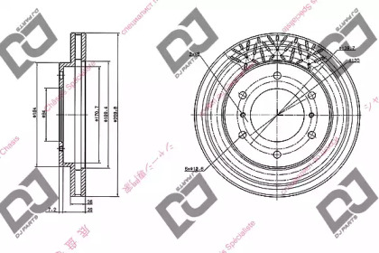 Тормозной диск DJ PARTS BD1034